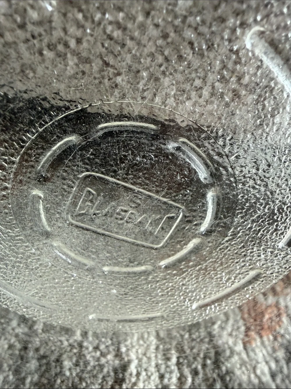 Vintage Glasbake 218 Etched 6-Inch Clear Round Casserole Dish (No Lid)